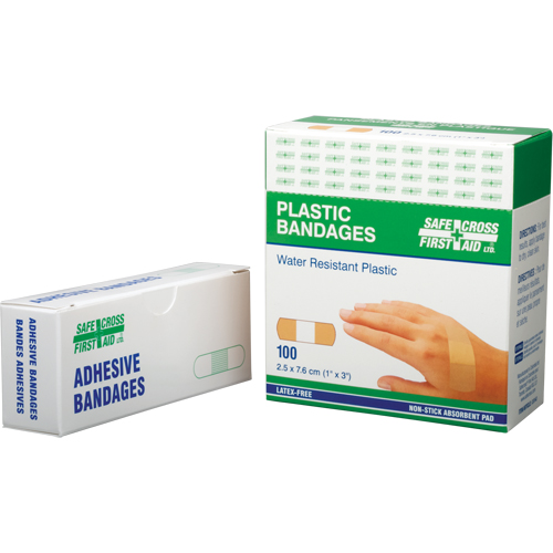 Bandages, Rectangular/Square, 3", Plastic, Sterile NRZ Safety Inc.
