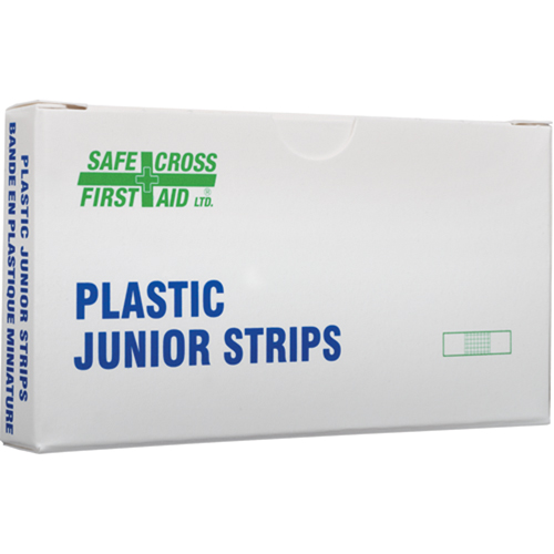 Junior Strips Bandages, Rectangular/Square, 18", Plastic, Sterile NRZ Safety Inc.