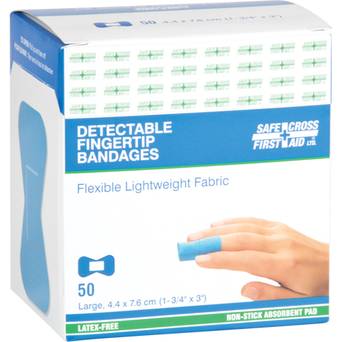 Bandages, Bout de doigt, 3", Tissu d&eacute;tectable, St&eacute;rile NRZ Safety Inc.