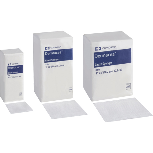 Gauze Sponges, Pad, 4" L x 4" W, Medical Device Class 1 NRZ Safety Inc.