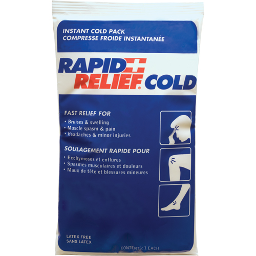 Compresse froide instantan&eacute;e Rapid Relief, Froid, Utilisation unique, 9" x 6" NRZ Safety Inc.