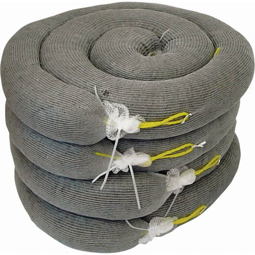 Premium Sorbent Boom, Universal, 10' L x 5" W, 35 Gal. Absorbancy, 4 /Pack NRZ Safety Inc.