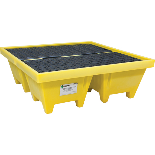 Poly-Spillpallet 6000 With Drain, 83 US gal. Spill Capacity, 50" x 50" x 17" NRZ Safety Inc.