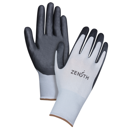Gants l&eacute;gers enduits et respirants, 9/Grand, R&ecirc;vetement Mousse de nitrile, Calibre 13, Enveloppe en Polyester NRZ Safety Inc.