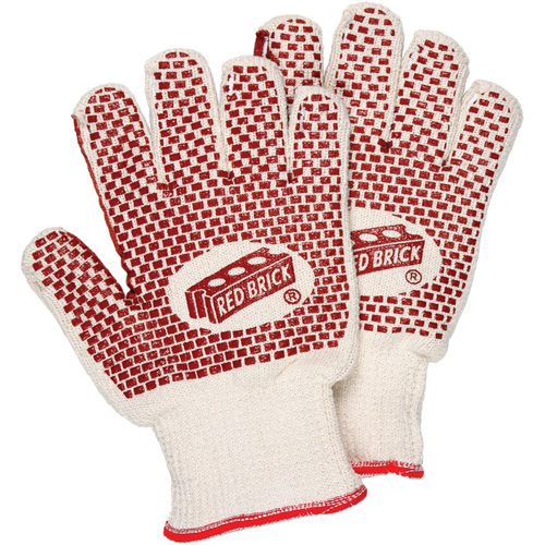 Red Brick&reg; Reversible Terrycloth Gloves, Cotton, Double Sided, 10 Gauge, Small NRZ Safety Inc.