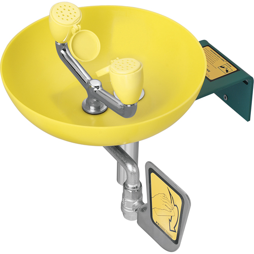 Eye/Face Wash Station, Wall-Mount Installation, Plastic Bowl NRZ Safety Inc.