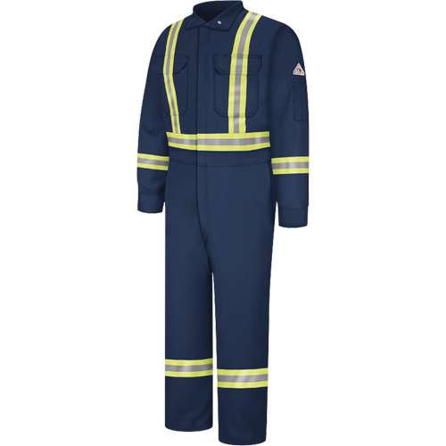 Combinaisons r&eacute;sistantes au feu avec bandes r&eacute;fl&eacute;chissantes, Taille 38, Bleu marine, 12,2 cal/cm² NRZ Safety Inc.