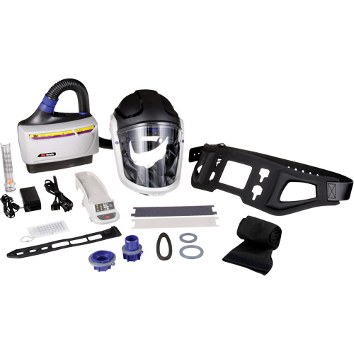 Trousse industrielle lourde pour APR motoris&eacute; TR-600 de Versaflo, Capuchon & visi&egrave;re, Pile Lithium-ion NRZ Safety Inc.