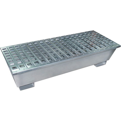 Steel Spill Containment Pallets, 68 US gal. Spill Capacity, 47.25" x 31.5" x 19.3" NRZ Safety Inc.
