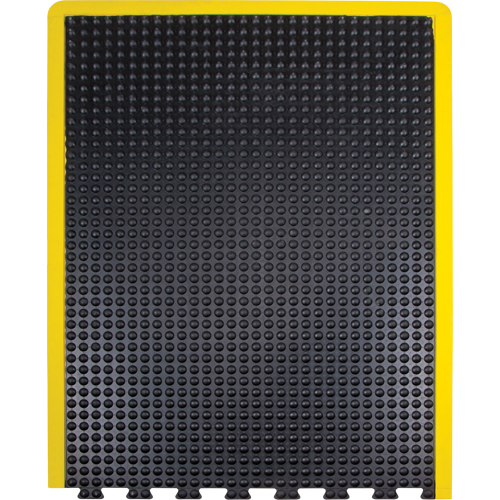 Tapis antifatigue en d&ocirc;me, &agrave; bulles, 3' x 4' x 1/2", Noir, Caoutchouc NRZ Safety Inc.
