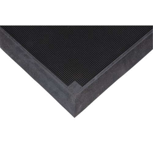 Tapis pour l'assainissement des chaussures, Caoutchouc, 2-2/3' la x 3-1/4' lo x 2-1/2" &eacute;pais, Noir NRZ Safety Inc.