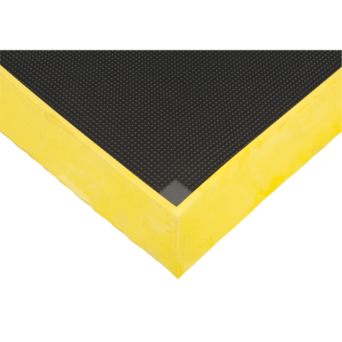 Tapis pour l'assainissement des chaussures, Caoutchouc, 2-2/3' la x 3-1/4' lo x 2-1/2" &eacute;pais, Jaune NRZ Safety Inc.