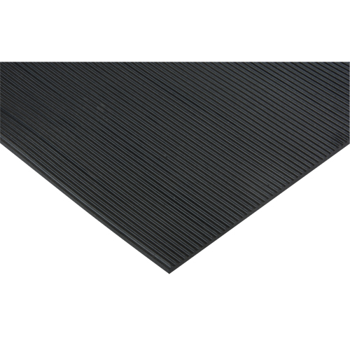 Tapis &agrave; nervures fines, Couloir, 2' x pi lin. x 1/8", Noir NRZ Safety Inc.