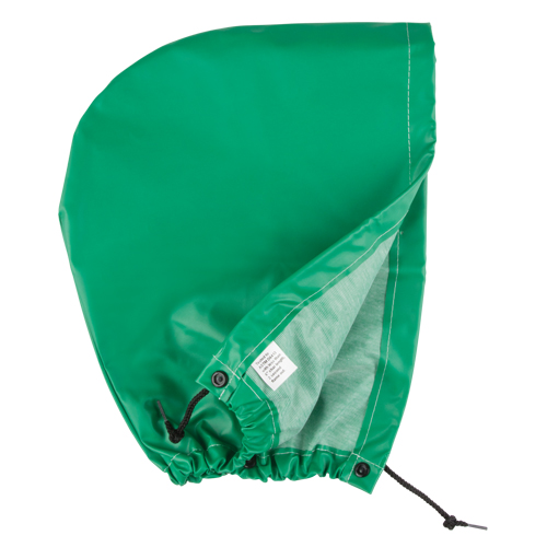 AcidBasicTM Chemical & Acid Resistant Rain Hood, One Size, Green, Polyester NRZ Safety Inc.
