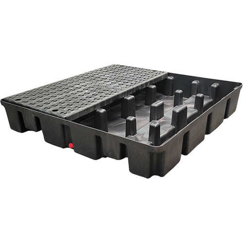 Nestable Spill Pallet Without Drain, 66 US gal. Spill Capacity, 49" x 49" x 10.5" NRZ Safety Inc.