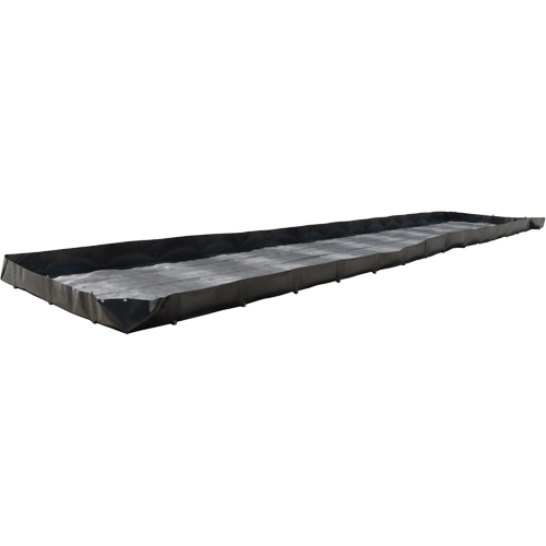 Frac Tank Berm, 3740 US gal. Capacity, 50' W x 10' L x 12" H, L-Bracket NRZ Safety Inc.