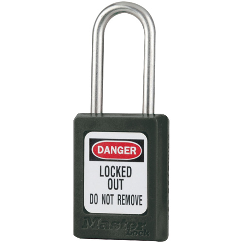 S33 Zenex Safety Padlocks, Black, Keyed Alike, Thermoplastic, 1-3/8" Width NRZ Safety Inc.