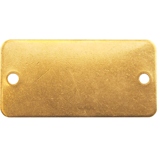 Blank Tags, Brass, 3" W x 1" H NRZ Safety Inc.