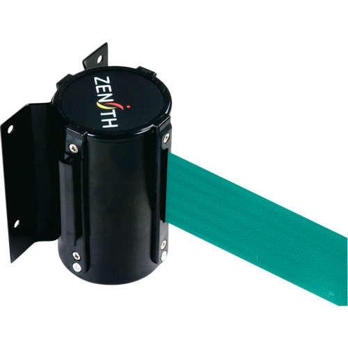 Wall Mount Barrier, Steel, Screw Mount, 7', Green Tape NRZ Safety Inc.