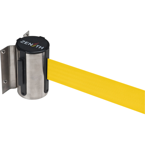 Barri&egrave;re &agrave; fixation murale, Acier, Fixation par vis, 12', Ruban Jaune NRZ Safety Inc.