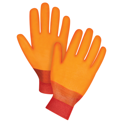 Winter Lined Gloves, Size Large/9, 12" L, PVC, Foam Fleece Inner Lining, Winter Weight NRZ Safety Inc.