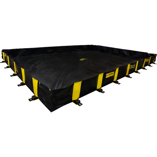 Rigid-Lock QuickBerm&reg;, 2390 US gal. Capacity, 16' W x 20' L x 12" H, Stake Wall NRZ Safety Inc.