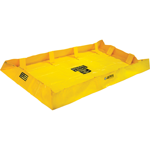 QuickBerm&reg; Lite Containment Berm, 159 gal. Capacity, 4' W x 8' L x 8" H, Snap-Up Bracket NRZ Safety Inc.