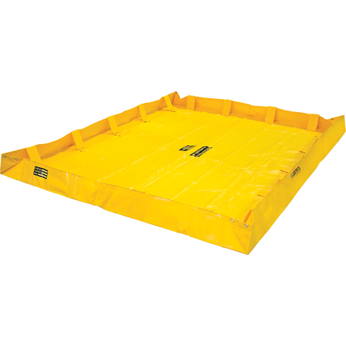 QuickBerm&reg; Lite Containment Berm, 398 US gal. Capacity, 8' W x 10' L x 8" H, Snap-Up Bracket NRZ Safety Inc.