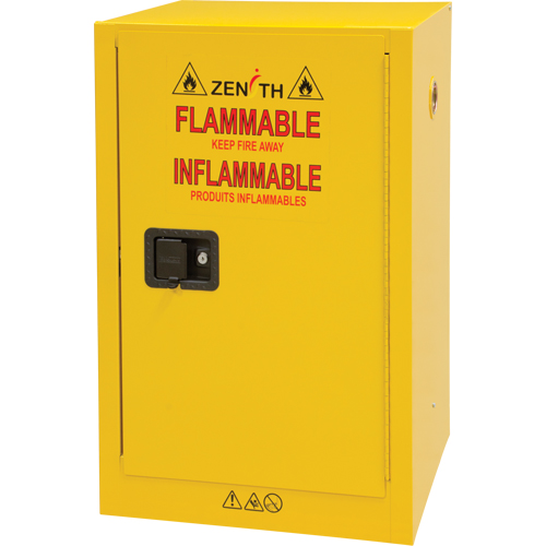 Flammable Storage Cabinet, 12 gal., 1 Door, 23" W x 35" H x 18" D NRZ Safety Inc.