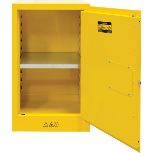 Flammable Storage Cabinet, 12 gal., 1 Door, 23" W x 35" H x 18" D NRZ Safety Inc.