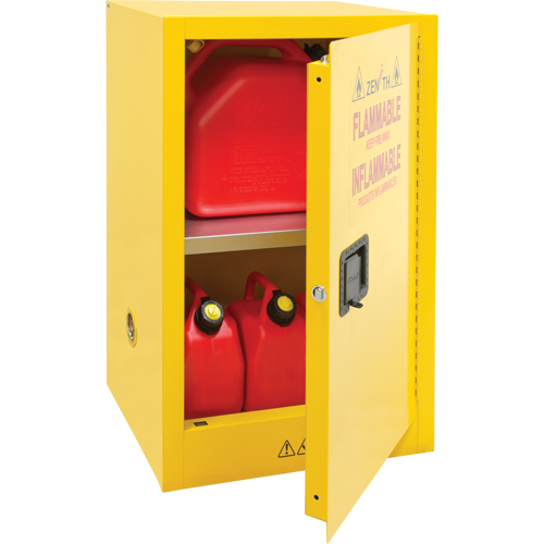 Flammable Storage Cabinet, 12 gal., 1 Door, 23" W x 35" H x 18" D NRZ Safety Inc.