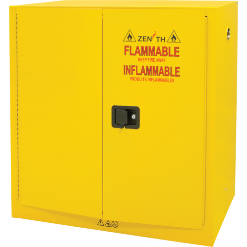 Flammable Storage Cabinet, 30 gal., 2 Door, 43" W x 44" H x 18" D NRZ Safety Inc.