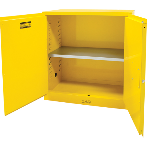 Flammable Storage Cabinet, 30 gal., 2 Door, 43" W x 44" H x 18" D NRZ Safety Inc.