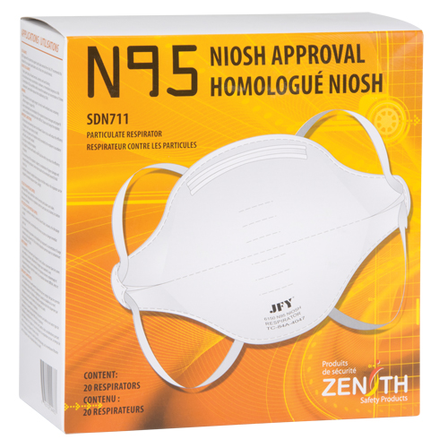Respirateur contre les particules, N95, Certifi&eacute; NIOSH, Moyen/grand NRZ Safety Inc.