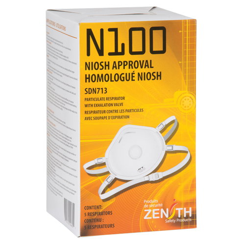 Respirateur contre les particules, N100, Certifi&eacute; NIOSH, Moyen/grand NRZ Safety Inc.