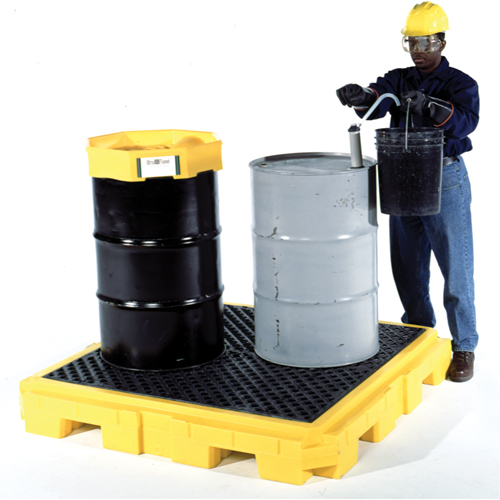 Spill Pallet Plus Without Drain, 75 gal. Spill Capacity, 62" x 62" x 8.75" NRZ Safety Inc.