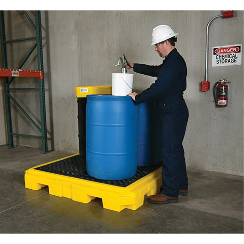 Spill Pallet Plus Without Drain, 75 gal. Spill Capacity, 62" x 62" x 8.75" NRZ Safety Inc.
