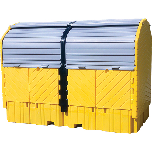 Ultra-Twin IBC Hard Top With Drain, 128" L x 67" W x 96" H, 8000 lbs. Load Capacity NRZ Safety Inc.