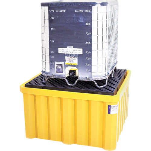 Ultra-IBC Spill Pallet&reg; without Drain, 400 US gal. Spill Capacity, 58.75" x 58.75" x 33" NRZ Safety Inc.