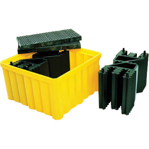 Ultra-IBC Spill Pallet&reg; with Drain, 400 US gal. Spill Capacity, 58.75" x 58.75" x 33" NRZ Safety Inc.