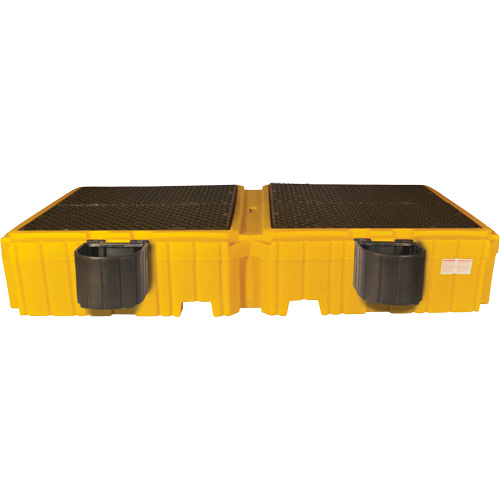 Ultra-Twin IBC Spill Pallet&reg; with Drain, 535 US gal. Spill Capacity, 124.5" x 61.625" x 22" NRZ Safety Inc.
