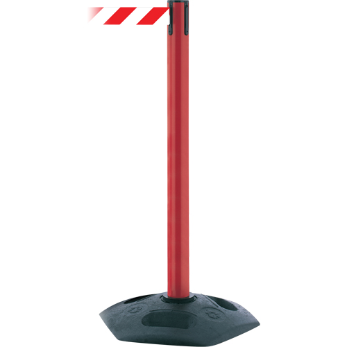 Poteau receveur robuste &agrave; ligne simple, Hauteur de 38", Noir NRZ Safety Inc.
