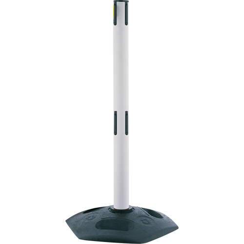 Poteau receveur robuste &agrave; ligne double, Hauteur de 38", Blanc NRZ Safety Inc.