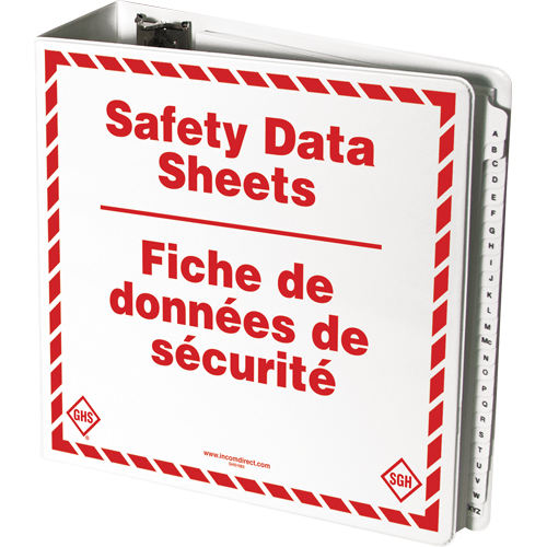 Reliures pour fiches de donn&eacute;es de s&eacute;curit&eacute; NRZ Safety Inc.