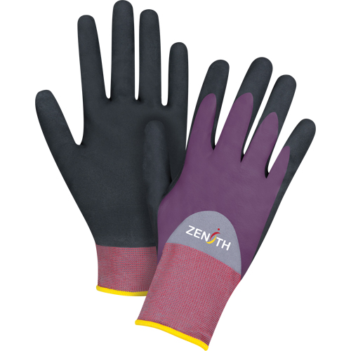 Gants enduits de premi&egrave;re qualit&eacute; ZX-2, 9/Grand, R&ecirc;vetement Nitrile/Mousse de nitrile, Calibre 18, Enveloppe en Nylon NRZ Safety Inc.