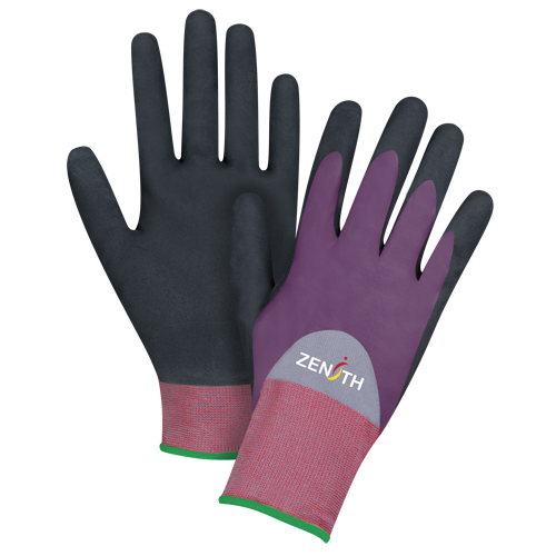 Gants enduits de premi&egrave;re qualit&eacute; ZX-2, 11/2T-Grand, R&ecirc;vetement Nitrile/Mousse de nitrile, Calibre 18, Enveloppe en Nylon NRZ Safety Inc.