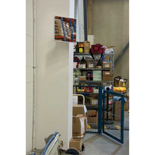 Flat Mirror, 12" H x 12" W, Framed NRZ Safety Inc.