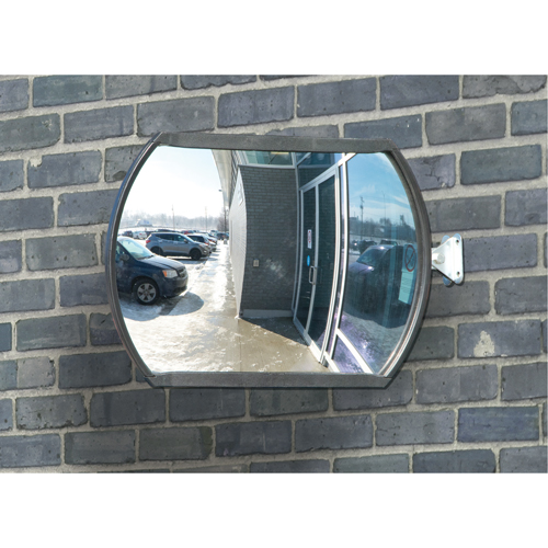 Miroir convexe rectangulaire/rond avec bras t&eacute;lescopique, 12" h x 18" la, Int&eacute;rieur/Ext&eacute;rieur NRZ Safety Inc.
