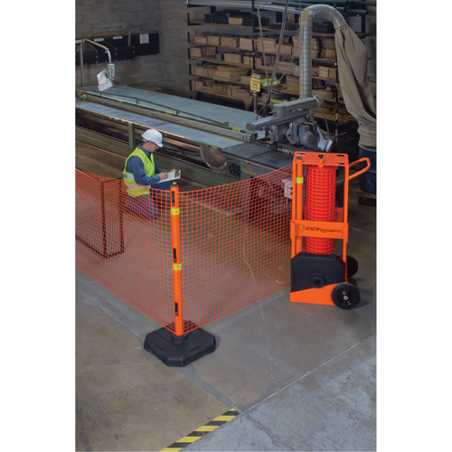 Portable Safety Zone, 100' L, Steel, Orange NRZ Safety Inc.