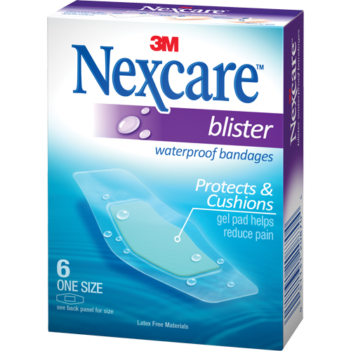 Pansements pour les cloques &agrave; l'&eacute;preuve de l'eau Nexcare, Rectangulaire/carr&eacute;e, 2-1/4", Plastique, St&eacute;rile NRZ Safety Inc.